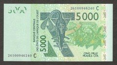 Burkina Faso West African States 5000 5,000 Francs Block C P-317C 2026 UNC