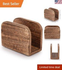 Burning Finish Mango Wood Napkin Holders For Kitchen Upright Paper Napkin Sto...