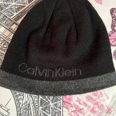 Calvin Klein Beanie Toque Adult One Size Gray Knit Acrylic Reversible Outdoors