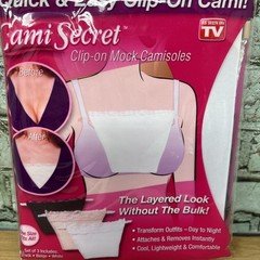 Cami Secret Clip-On Mock Camisoles Set of 3 Basics Black, Beige, White New Open