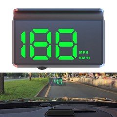 Car Head Up HD Display W2 GPS Speedometer Windshield Projector Green Light