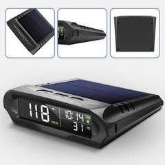Car HUD GPS Head Up Display USB Solar Charging Dual Power Overspeed Alarm
