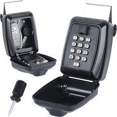 Car Window Lock Box for Turo, Black Portable Lockbox for Car Keys, Car Key Lock