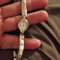 Caravelle Women's Quartz Dress Watch Oval White Dial Silver Tone Bracelet