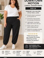 Cargo Jogger Pants - Black