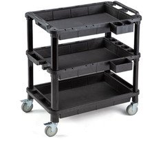 Carro utilitario 32.4x18.3 con 3 estantes y carga de 500 lbs. Nuevo
