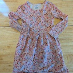 Carter's 6/6X Floral Long Sleeve Dress Lavender Whimsy Cottage Little Girl Fall