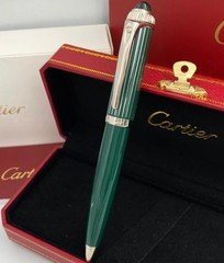 Cartier Roadster Green Ballpoint Pen – Rare VIP Edition – New Full Box