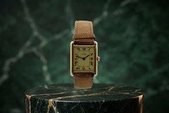 Cartier Tank Vermeil 590005 Quartz 23mm 925 Gold Plated Watch