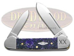 Case xx Knives Butterbean Roses Ultra Violet Bone 12509R Stainless Pocket Knife
