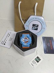 Casio Baby-G BA-110NC-2A Blue & Orange Analog Digital Watch with Box