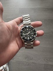 Casio Duro 44mm Black Dial Diver Quartz 200m SS Bracelet Date Rotating Bezel