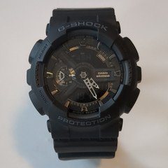 Casio G-SHOCK Analog Quartz Shock-Resistant 200m WR Black Resin Watch GA-110