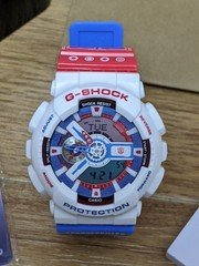 Casio G-Shock GA-110 Transformers Optimus Prime White Red Blue Watch Boxed