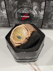 Casio GA-2100 G-Shock Watch – Sandblasted Gold Rose Frosted – Gold Dial