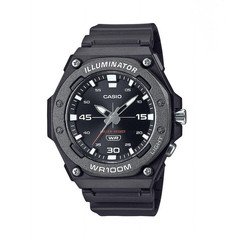 CASIO MW620H-1AV Men's Quartz Analog WR 100m Black Resin 43mm Luminous
