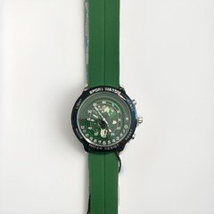 CASSIDY Sport Quartz Analog Watch Green Dial/Strap Arabic Numerals 38mm
