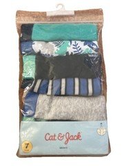 Cat & Jack Dinosaur Striped And Solid Briefs Underwear Boys Size M (8)-7pack-New