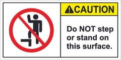 Caution Do Not Step Or Stand  Decal Sticker Label No Step Not a step FREE SHIP