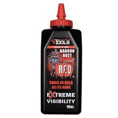 CE Tools CET102R Red Semi-Permanent Extreme Visibility Chalk Powder 10 oz.