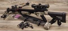Center Point Sniper Elite 370 Crossbow with Scope, Quiver & 3 Hot Pursuit Bolts