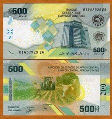 Central African States, 500 Francs, 2020, P-700, Hybrid Polymer UNC