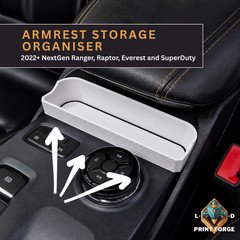 Centre Console Armrest Storage Compatible with NextGen Ford Ranger, Raptor e.x.t