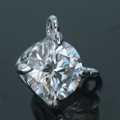 Certified Lab Grown Diamond Women Statement Occasions Pendant 14K Gold Over