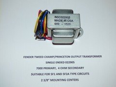  CHAMP/PRINCETON Output Transformer, BLACKFACE-SILVER-TWEED  USA made 5F1, AA764