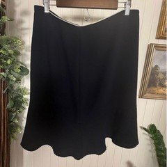 Chapter One Sportswear Inc Skirt Large Black Excellent Flared Scalloped Hem