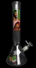 Cheech & Chong® Glass 15" Pop Art Beaker Base Water Pipe New