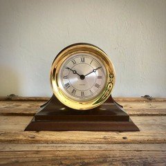 Chelsea Presidential Mantel Clock Mahogany and Brass