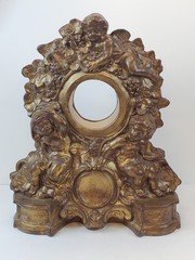 Cherub Ceramic Figural Clock Surround Mold for Mantle Clock 15" Tall No Clock 