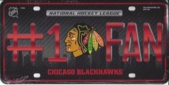 Chicago Blackhawks #1 Fan Metal License Plate - MTF7702