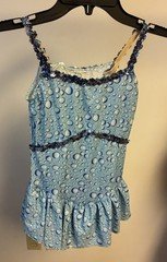 Child’s Dance Costume Blue Water Drop Pattern Size IC Or MC Splash