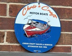 Chris Craft Boat Speedboat   Marine Gasoline metal sign Oil Gas
