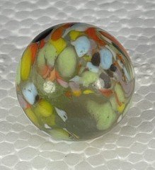 Christensen Agate Company Guinea Cobra Clear Base Marble - .628"