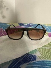 Christian Dior Women’s Square Sunglasses Black Plastic Frame Brown Gradient