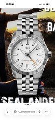 Christopher Ward C63 Sealander GMT 39mm White/Silver (Consort Bracelet Included)