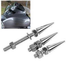 Chrome Spike Windshield Bolts Kit For Harley Street Electra Glide FLHTCU FLHXS