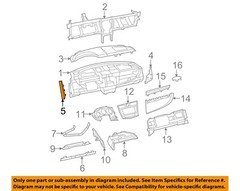 CHRYSLER OEM 07-10 Avenger Instrument Panel Components-End Cap XS89BD1AC