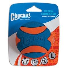 Chuckit! Ultra Squeaker Ball Natural Rubber Dog Toy Large