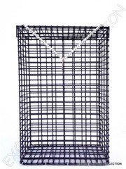 CHUM BOX marine grade pvc coating black wire mesh pot fishing bait cage 12x8x4