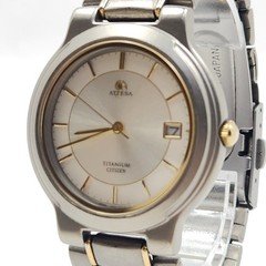 Citizen Attesa Date Silver Dial Titanium Watch Japan