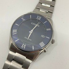 Citizen Eco-Drive AS1060-54L Blue Roman Dial Solar Radio Mens Watch Japan Boxed