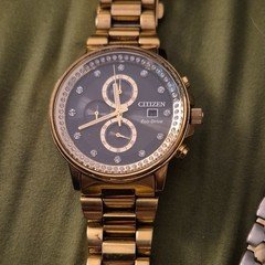 Citizen Men's Eco-Drive Nighthawk Gold/Black 42mm Watch 