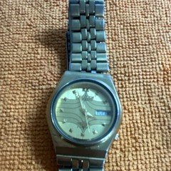 Citizen Quartz Analog Day/Date Watch Gold Dial Silver Bracelet 36mm