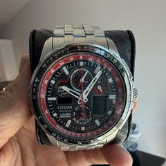 Citizen Skyhawk Red Arrows Eco-Drive Radio Controlled Chrono World Time 200m