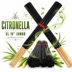 CITRONELLA Incense Sticks 19" Jumbo Extra Large Bulk Handmade Hand Dipped