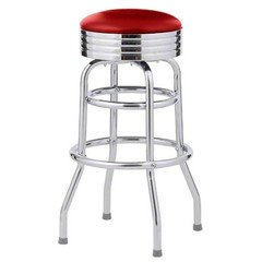 Classic 50's Diner Bar Stools - Red - Retro Style - New